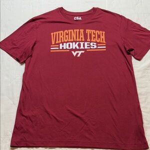 VIRGINIA TECH HOKIES CSA Maroon Short Sleeve Cotton Fan T-Shirt Men's Size L